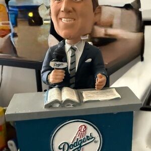 Vin Scully 50th anniversary Dodgers Bobblehead with Microphone